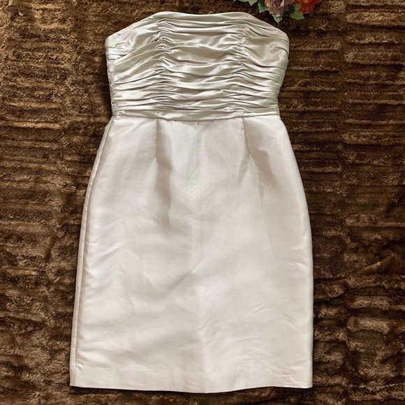 Adrianna Papell Silk Cotton Formal Strapless Dress - Picture 1 of 15
